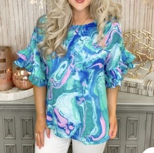 JODIFL Marble Print Blouse L
